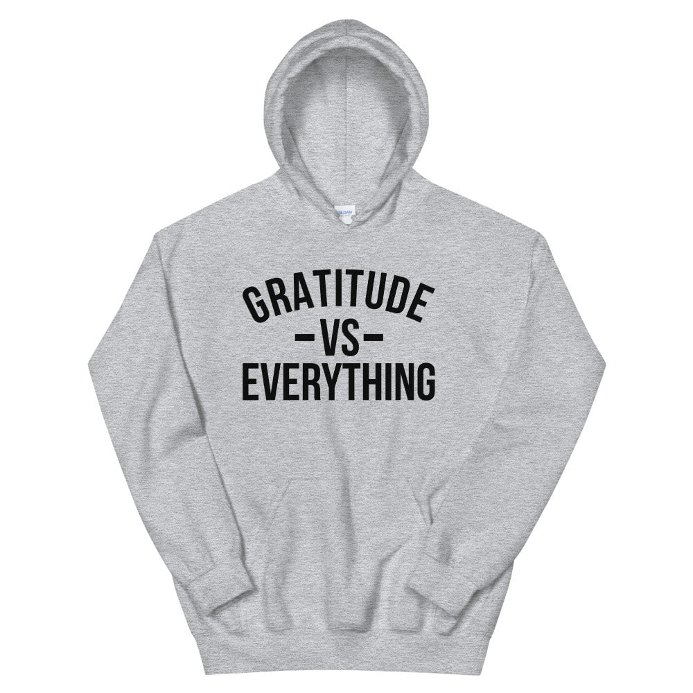 Gratitude v Everything Unisex Hoodie (ASH/BLK)